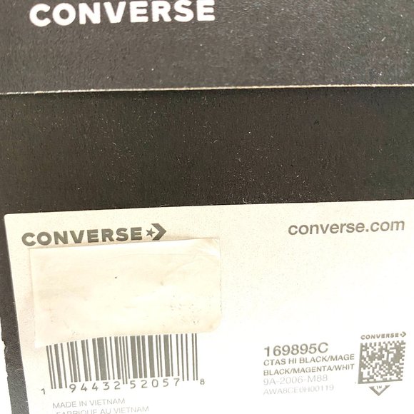Converse Chuck Taylor AS High Top Canvas Black Men's Size 169895C - Picture 9 of 9